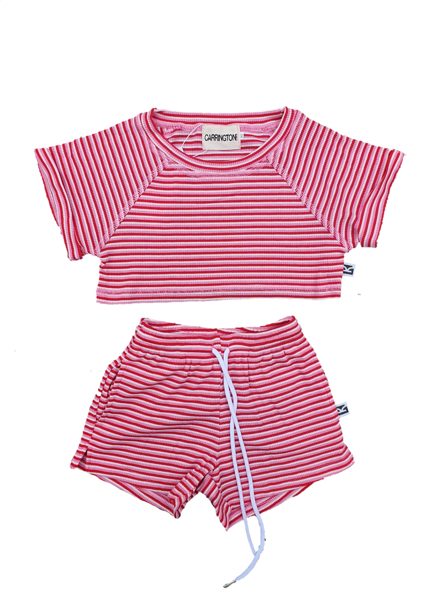Stripe Crop Set - Pink
