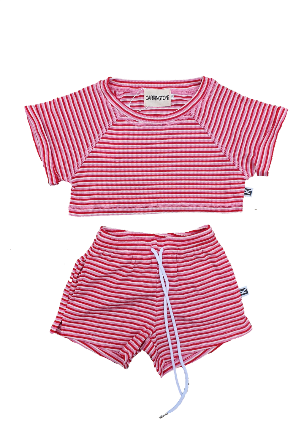 Stripe Crop Set - Pink