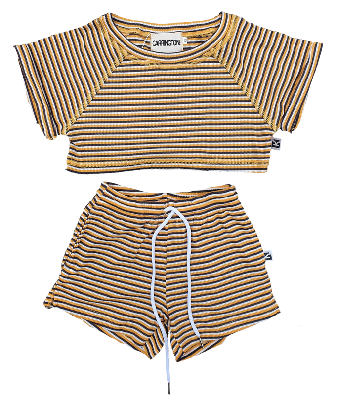 Stripe Crop Set - Yellow